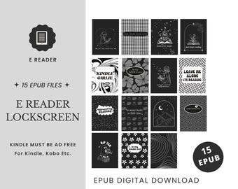 Kindle Lock Screen Set: 15 Ready-Made .epub Screensavers (Digital Download)