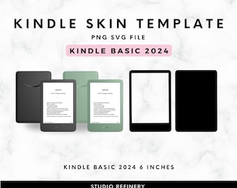 Kindle Basic 2024 Skin-sjabloon (PNG SVG)