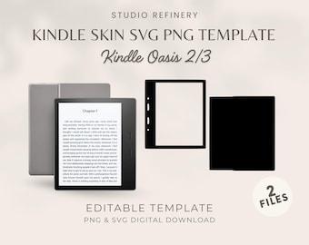 Kindle Oasis Skin Template SVG PNG