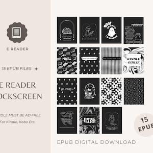15 Kindle Lock Screens,  Ready-Made .epub Kindle Paperwhite Lockscreen, Kindle Screensaver, Kindle Lockscreen Set 1