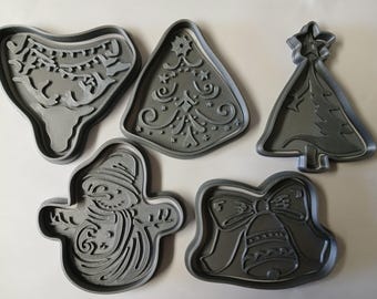 Juego de cortadores de galletas navideños modernos 1