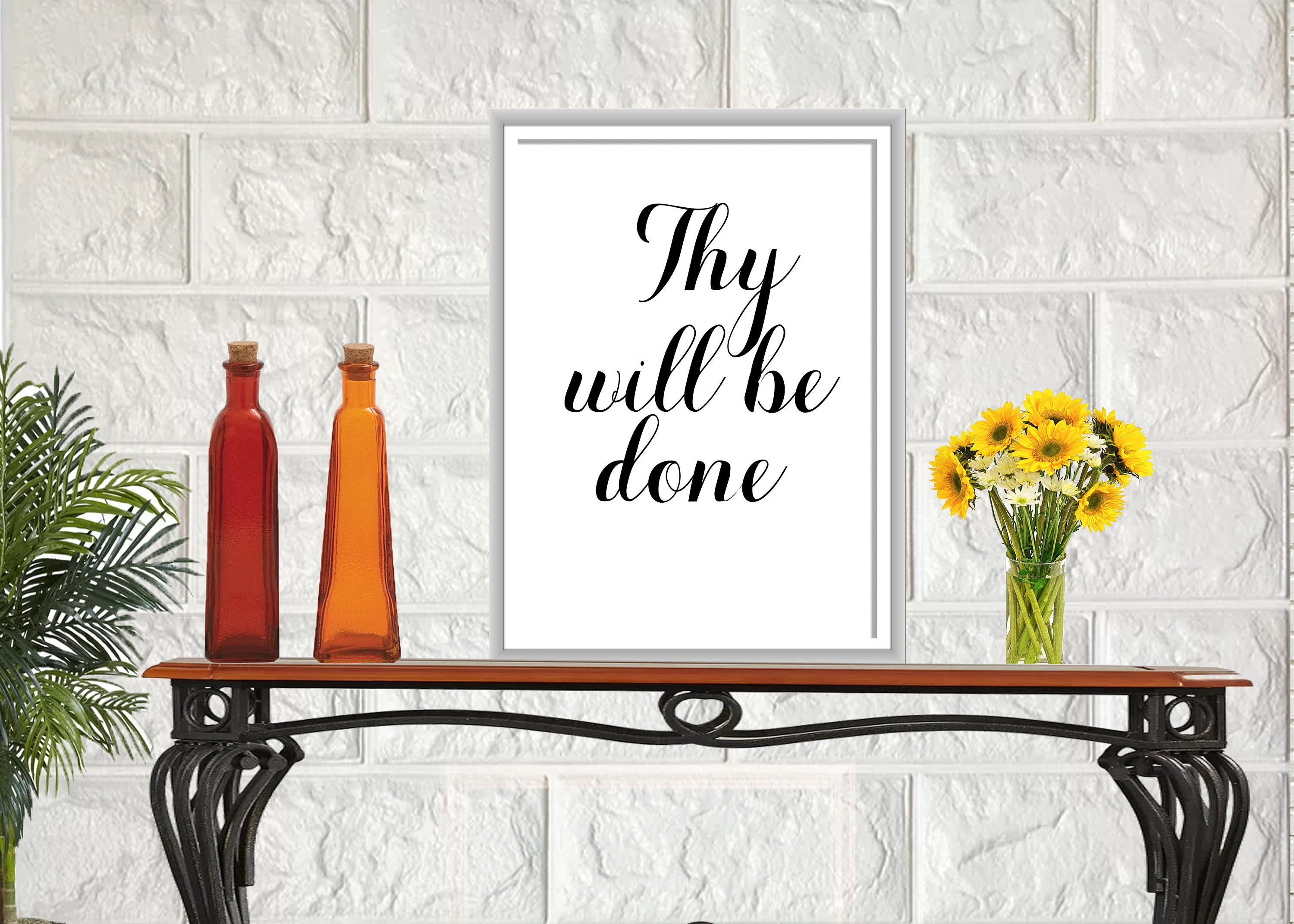 Thy Will Be Done, Hymn Wall Art, Christian Printable, Christian Wall ...