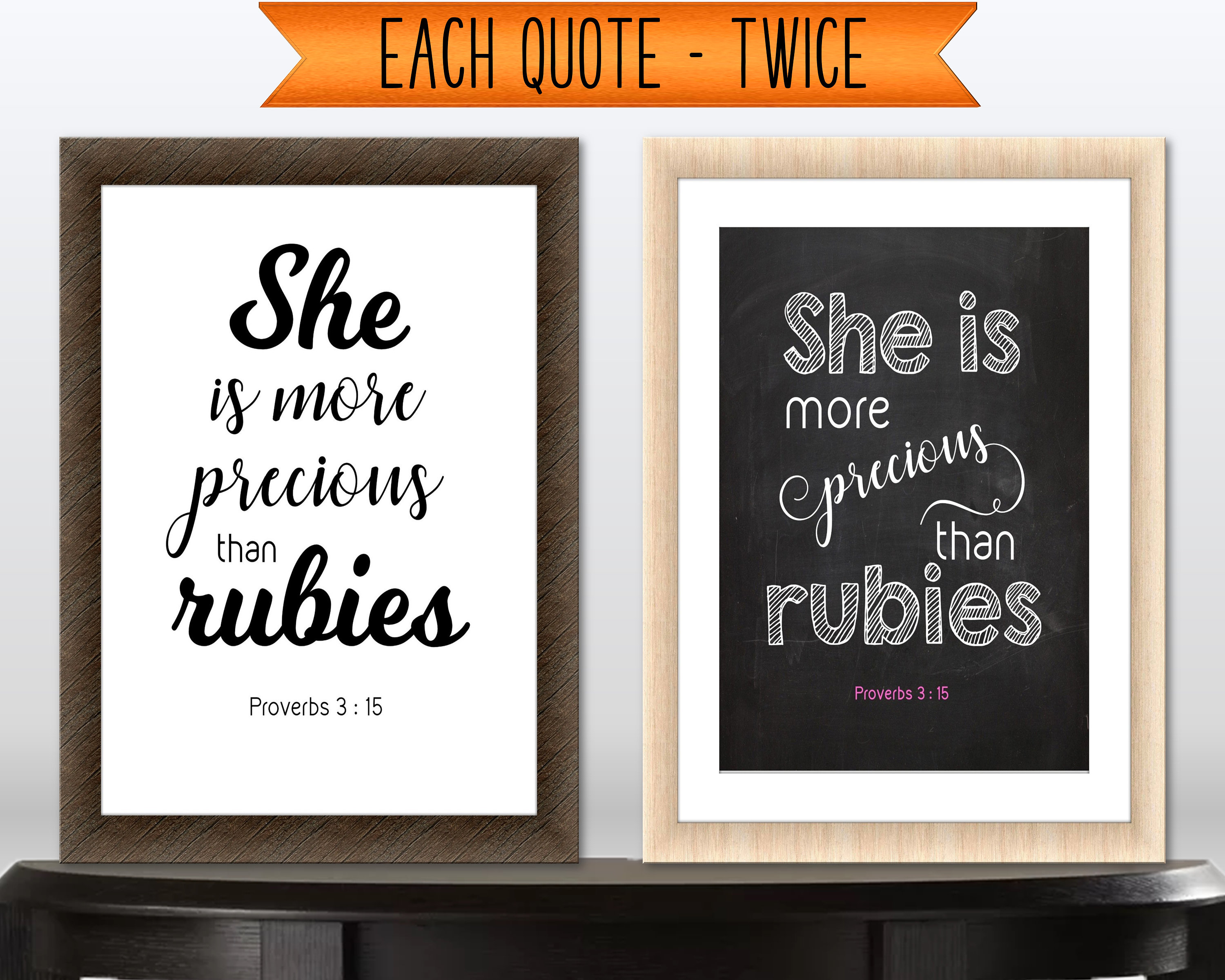 She is More Precious Than Rubies Printable Proverbs Quote, Mothers Day ...