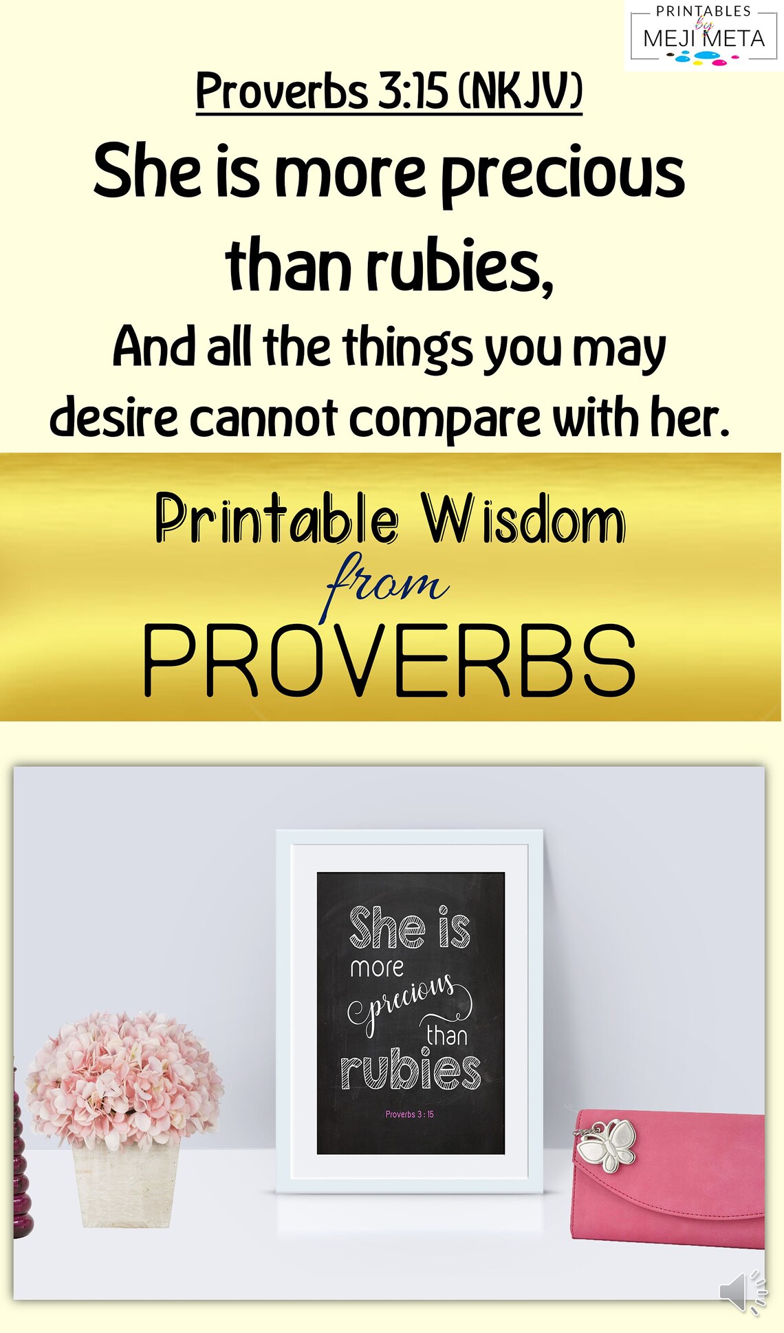 She is More Precious Than Rubies Printable Proverbs Quote - Etsy