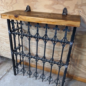 Wrought iron console table