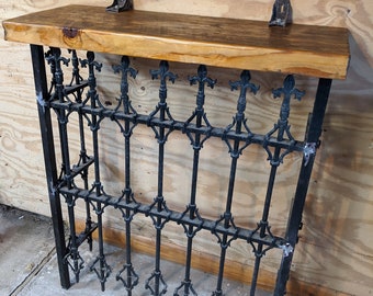 Wrought iron console table