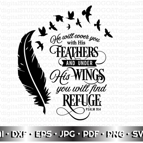 Under His Wings You Will Find Refuge Shirt - Christian Western Shirt - Religious Shirt - Psalms 91:4 Shirt - Jesus Lover Gift