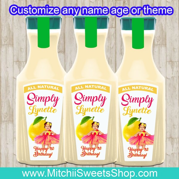 Personalized Lemonade Juice Drink Labels-Custom Juice Labels- Lemonade- Printable- Custom Party Favors-Lemonade Theme