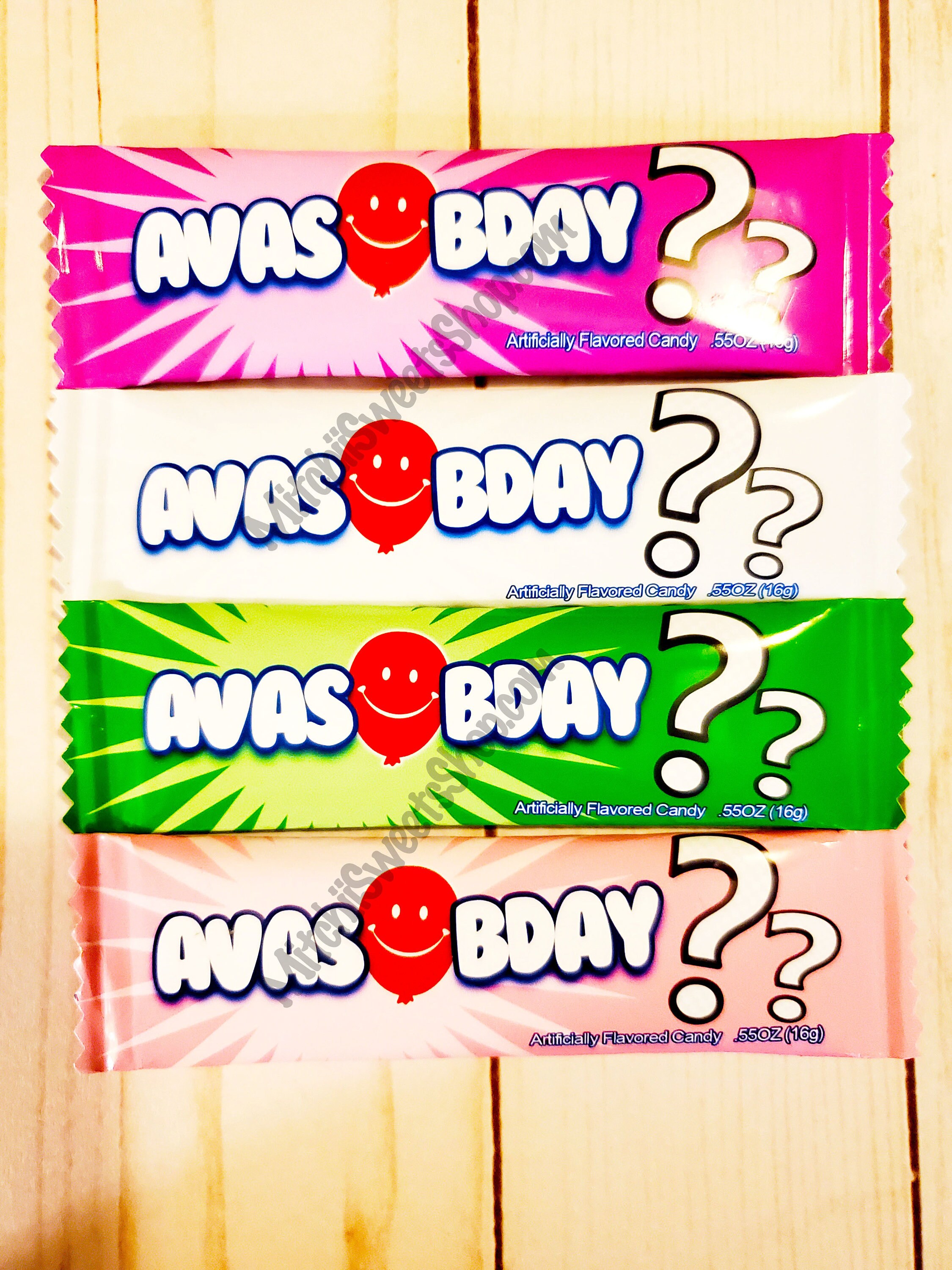 Personalized Name Taffy Candy Birthday PartyCustom Etsy