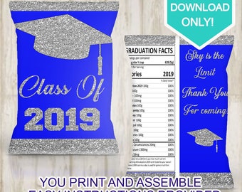 Graduation Favor Bags- Graduation Chip Bags- Graduation Gifts- Graduation Party-Printable- Custom Chip Bags- Graduate