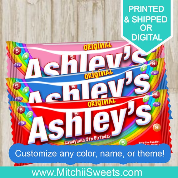 Personalized skittles candy