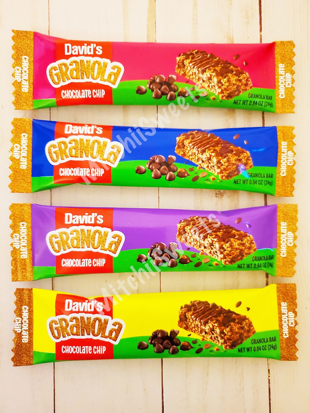 Personalize Name Granola Bars Birthday Party Custom Granola Barscustom