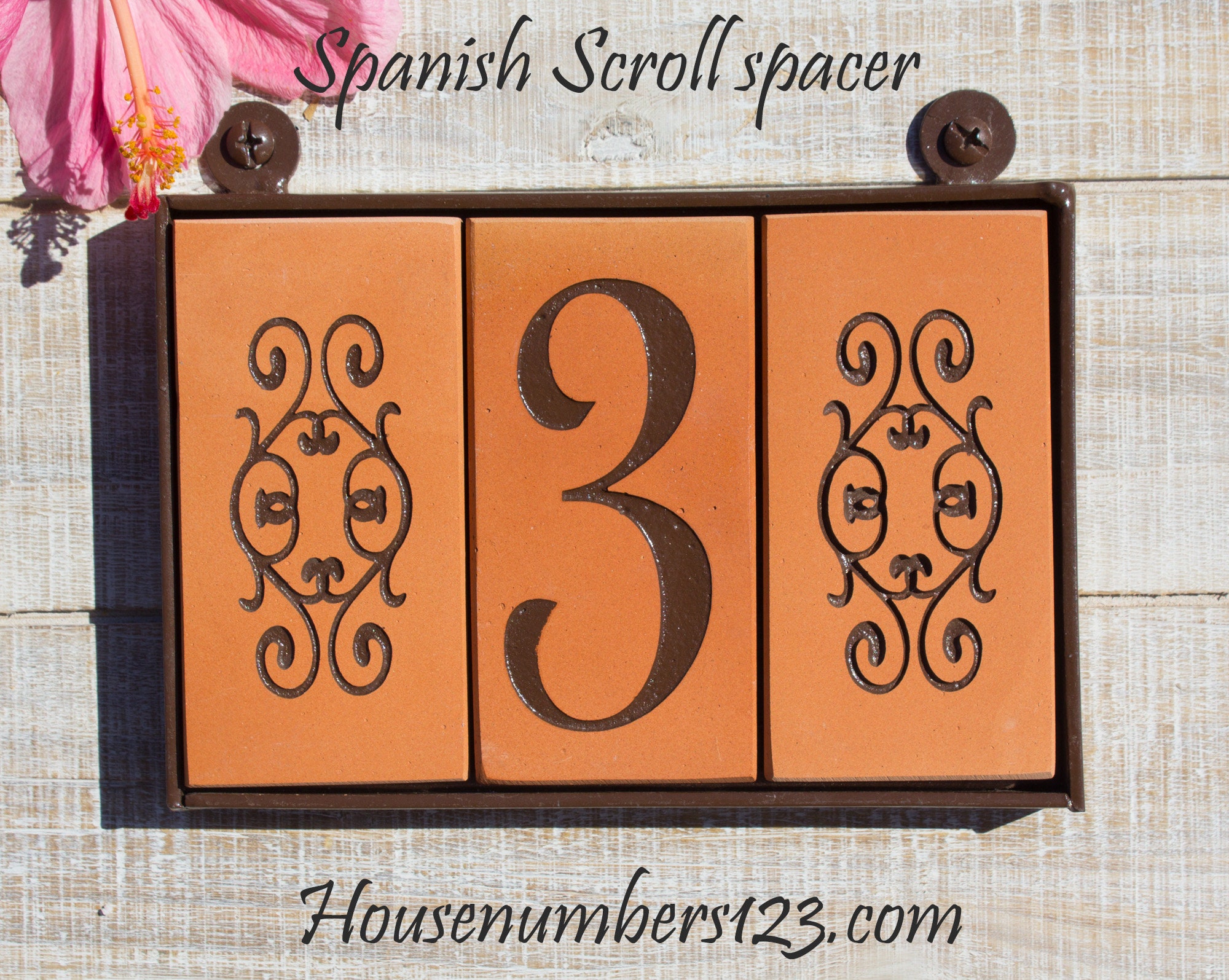 Terracotta House Numbers FRAMED Spanish Tile Numbers Etsy UK