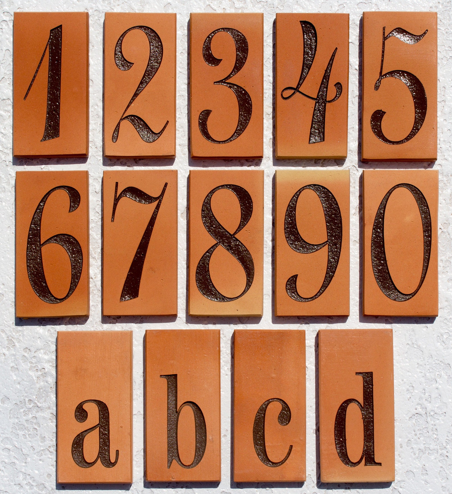 Terracotta House Numbers FRAMED Spanish Tile Numbers Etsy