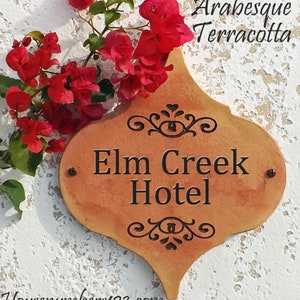 ARABESQUE, Terracotta House Address Numbers, Spanish, Mexican Tile House Numbers, House Numbers, Hotel, Apartment signage, Spanish Sign,