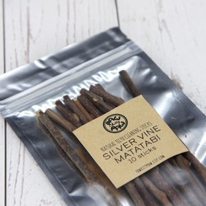 Silvervine Sticks for Cats – Natural Cat Toothbrush & Treats, Matatabi Chew Toy, Cat Teeth Cleaner, Organic Catnip Gift