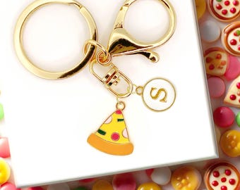 Pizza Slice Keychain Charm – Cute Enamel Fast Food Accessory for Foodies, Kawaii Bag Clip for Pizza Lovers and Snack Fans-K-A030-5