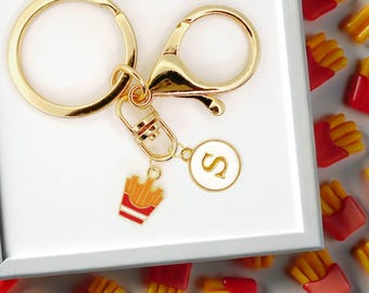 French Fries Keychain Charm – Cute Enamel Fast Food Accessory for Foodies, Mini Kawaii Bag Clip for Snack Lovers-K-A030-4
