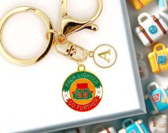 Wanderlust keychain Custom Monogram Holiday Keychain -K-A129-6