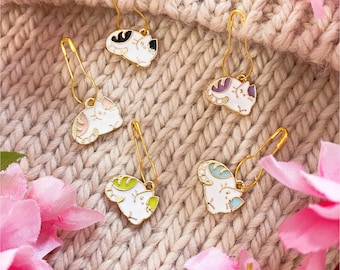 STA-008-Chic Cat knitting markers set for knitting, cat stitch markers set,Cat Lady Gift, cat lover gift, cat owner gif, animal lover gift