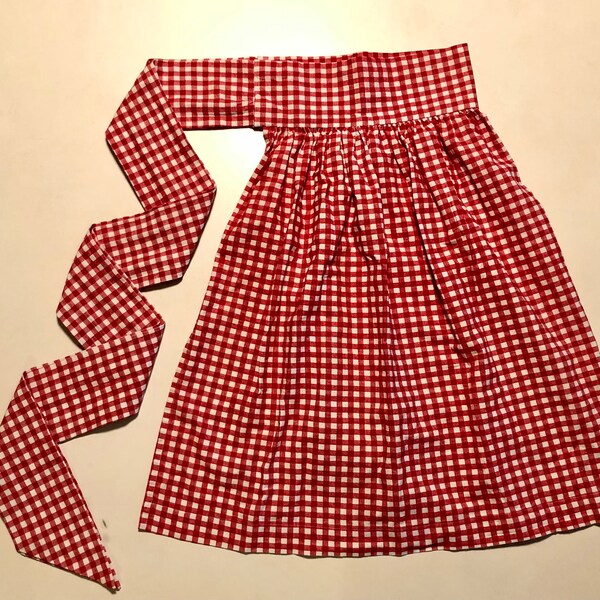 Gingham Dress With Apron