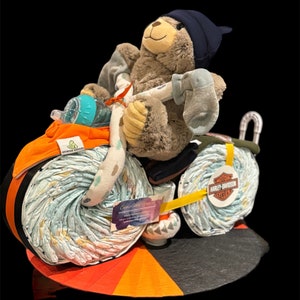 Motorcycle Diaper Cake-Boy Gift