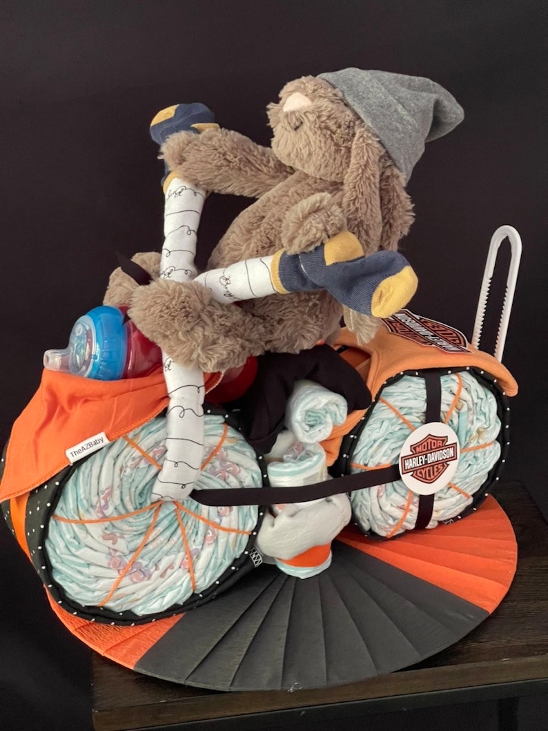 Motorcycle Diaper Cake Boy Diaper Cake Unisex Diaper Cake Etsy