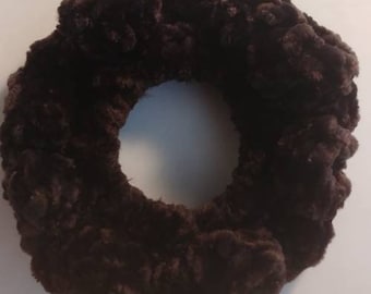 Jumbo Velvet Scrunchie in Black - Ultra Soft Hair Accessory - Available in 12 Colors - Crochet