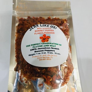 Red Scotch Bonnet Hot Pepper Flakes OR Powder