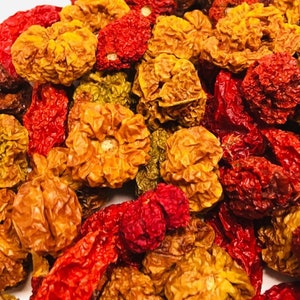 Dried Whole SUPER HOT Peppers. Choose from-Ghost/Carolina Reapers/Mixed Hot- 1 oz