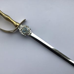 Lembrança vintage Durban pequena espada medieval miniatura ornamento de mesa acessório abridor de cartas marcador de página virador de páginas