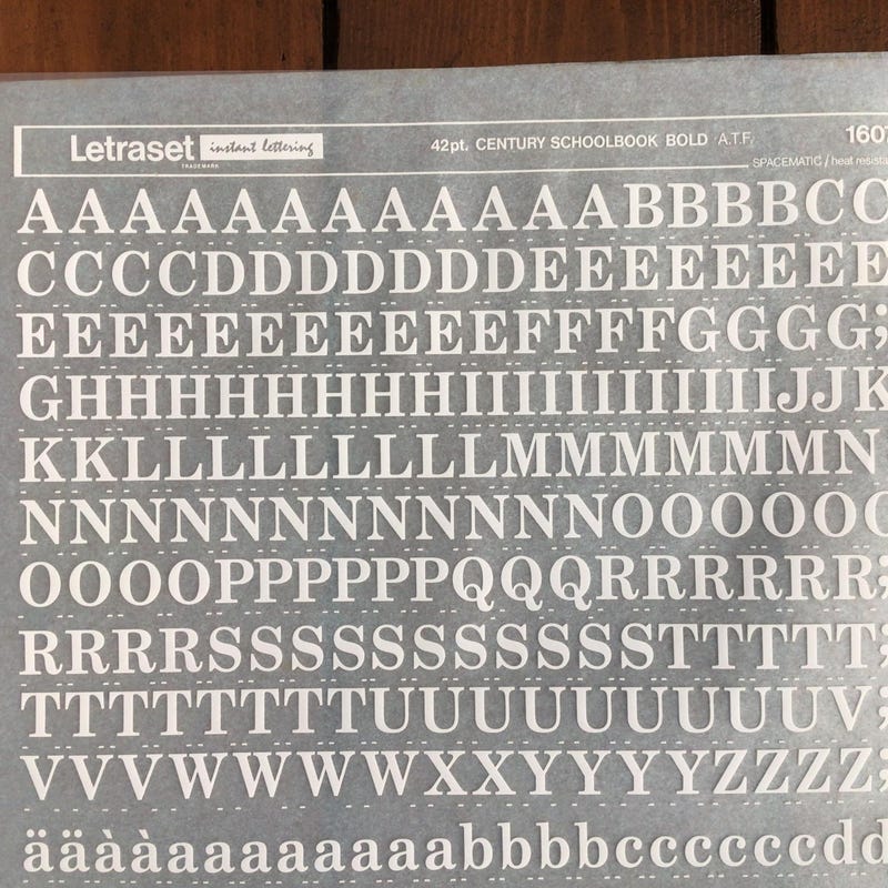 Letraset dry transfer lettering sheets - Etsy.de