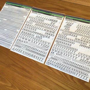 vintage Mecanorma Toptype système de lettrage transfert Baskerville Italique 6,3 mm 24 points 3124 TT 31,24 CN 31,48 31,36 emballages de trois