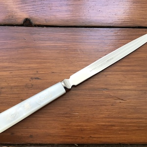 Delicioso y elegante marcador de página vintage de la boda real de 1981, pasapáginas, abrecartas, adorno de escritorio, accesorio