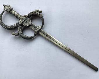 Vintage Renaissance Stil Metall Miniatur Schwert: Ornament, Brieföffner