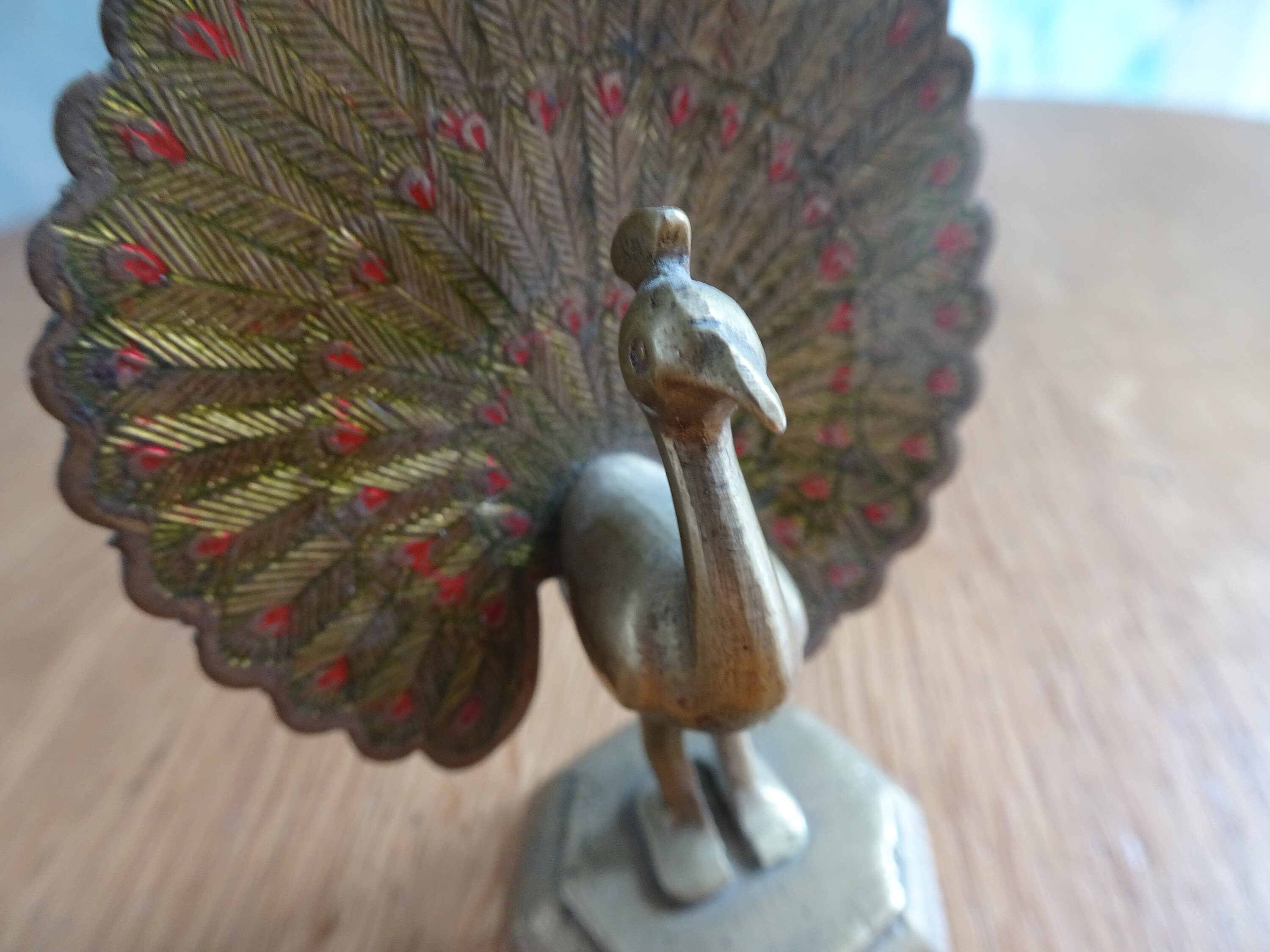 Vintage Solid Brass Peacock Figurine Figure Brass Ornament Etsy