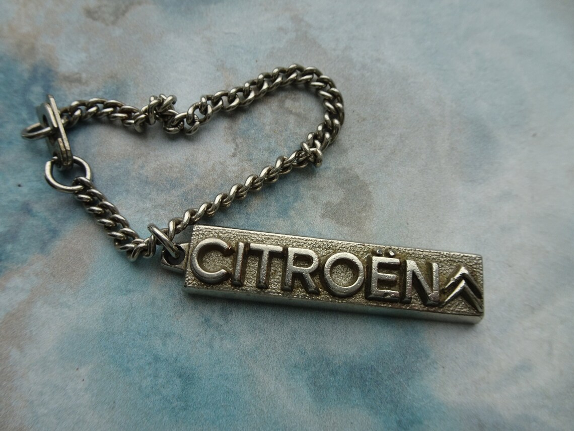 Vintage Metal Citroen Car Marque Metal Keyring Key Fob Etsy
