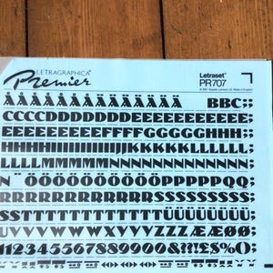 Vintage Letraset - Etsy