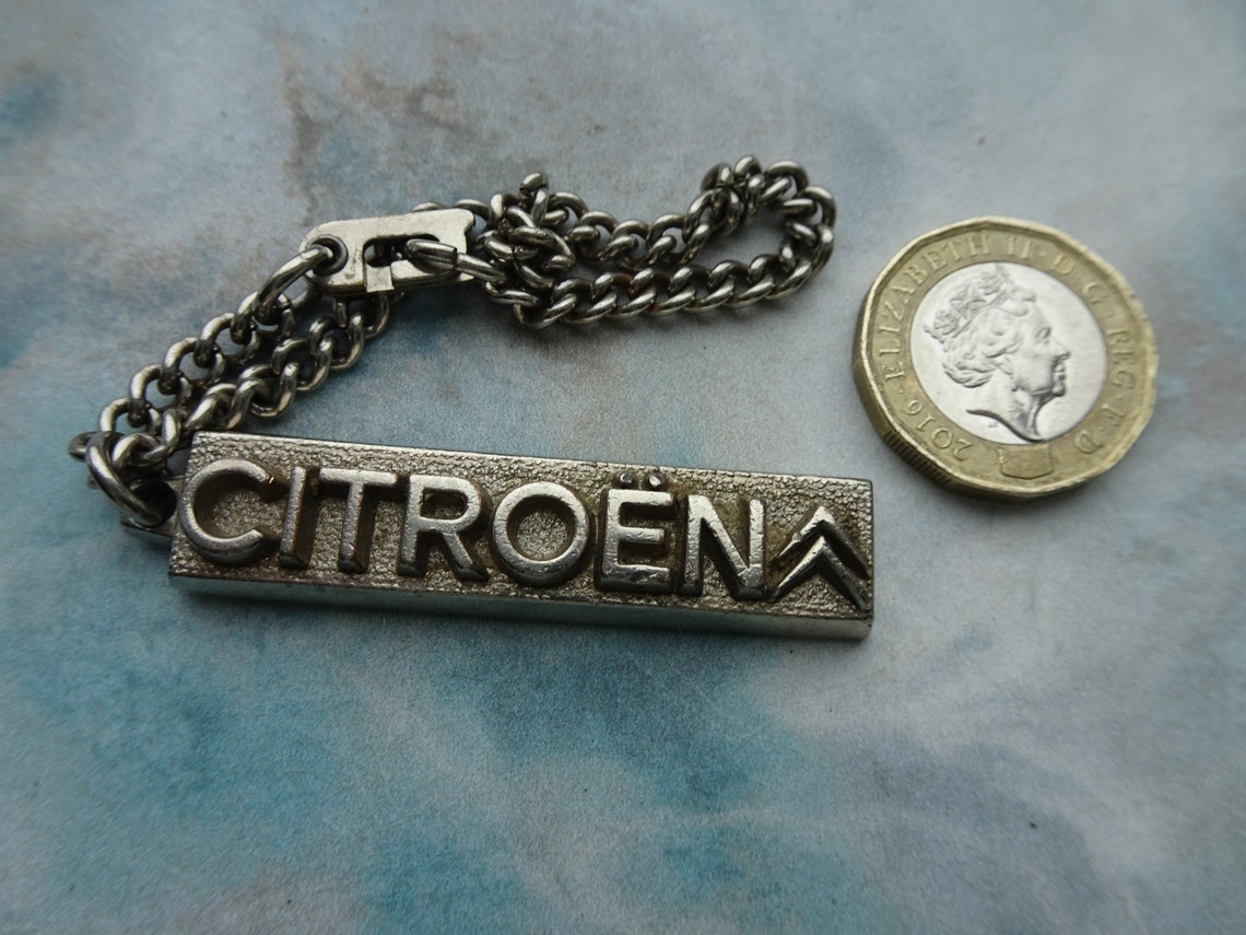 Vintage Metal Citroen Car Marque Metal Keyring Key Fob Etsy