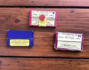 Antique Pure Cumberland Lead for Pencil: S. Morden original box instructions