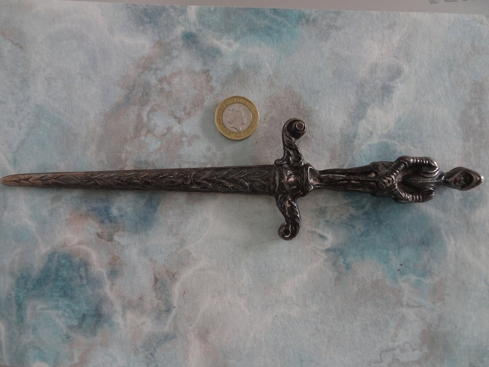 Vintage Miniature Épée Médiévale Lettre Ouvreur