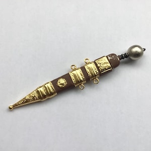Vintage Pewter Miniature Sword: Roman Style Desk Ornament