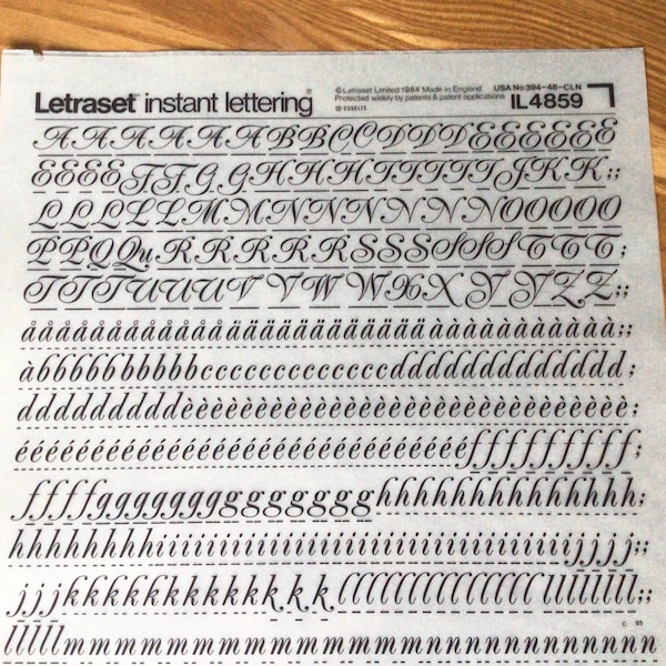 Dry Transfer Letraset - Etsy UK
