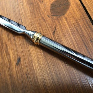 Delicioso y elegante marcapáginas vintage de calidad, volteador de páginas, abrecartas, adorno de escritorio, accesorio firmado por Tiffany & Co.