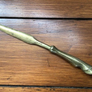 Vintage Brass Horse Hoof Letter Opener: Equine Desk Accessory
