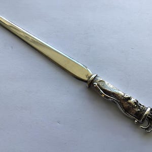 Delicioso y elegante marcador de página vintage de metal blanco con temática de golf, pasapáginas, abrecartas, adorno de escritorio, accesorio