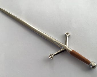 Vintage Tiny Metal small Scottish influenced Sword Miniature Highly Detailed delightful Desk Ornament Accessory