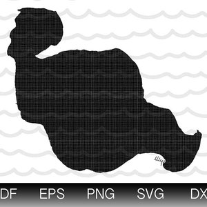 Houghton Lake Michigan Map Shape Instant Download EPS SVG DXF  Lake Houghton Digital Vector Shape