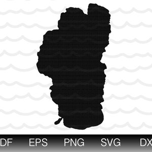 Lake Tahoe Map Shape Instant Download EPS SVG DXF  Lake Tahoe Digital Vector Shape