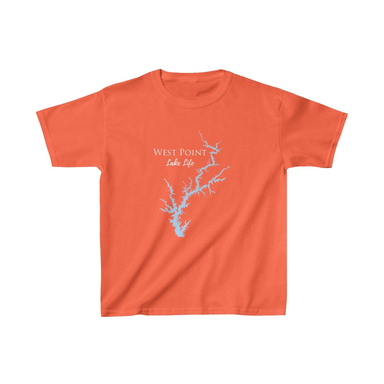 West Point Lake Kids Heavy Cotton Tee Etsy